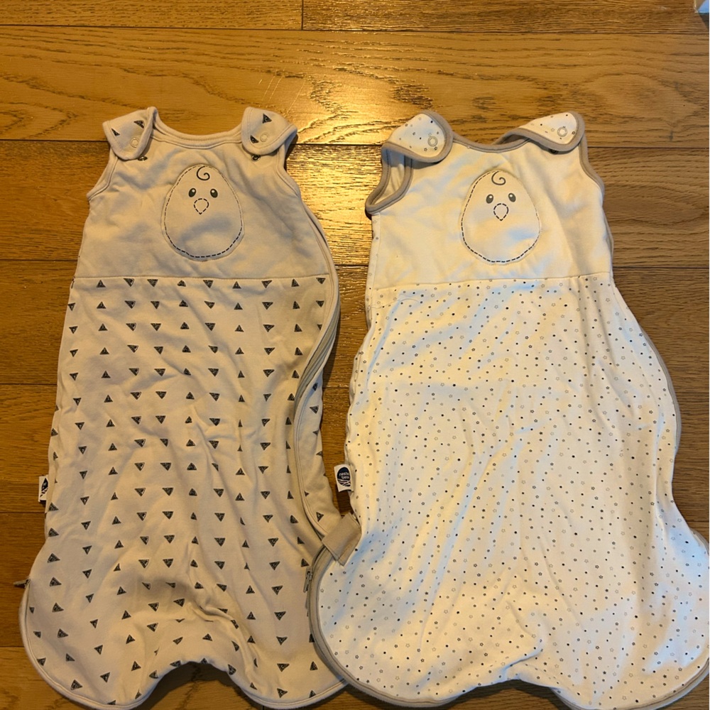 Two cozy sleep sacks.